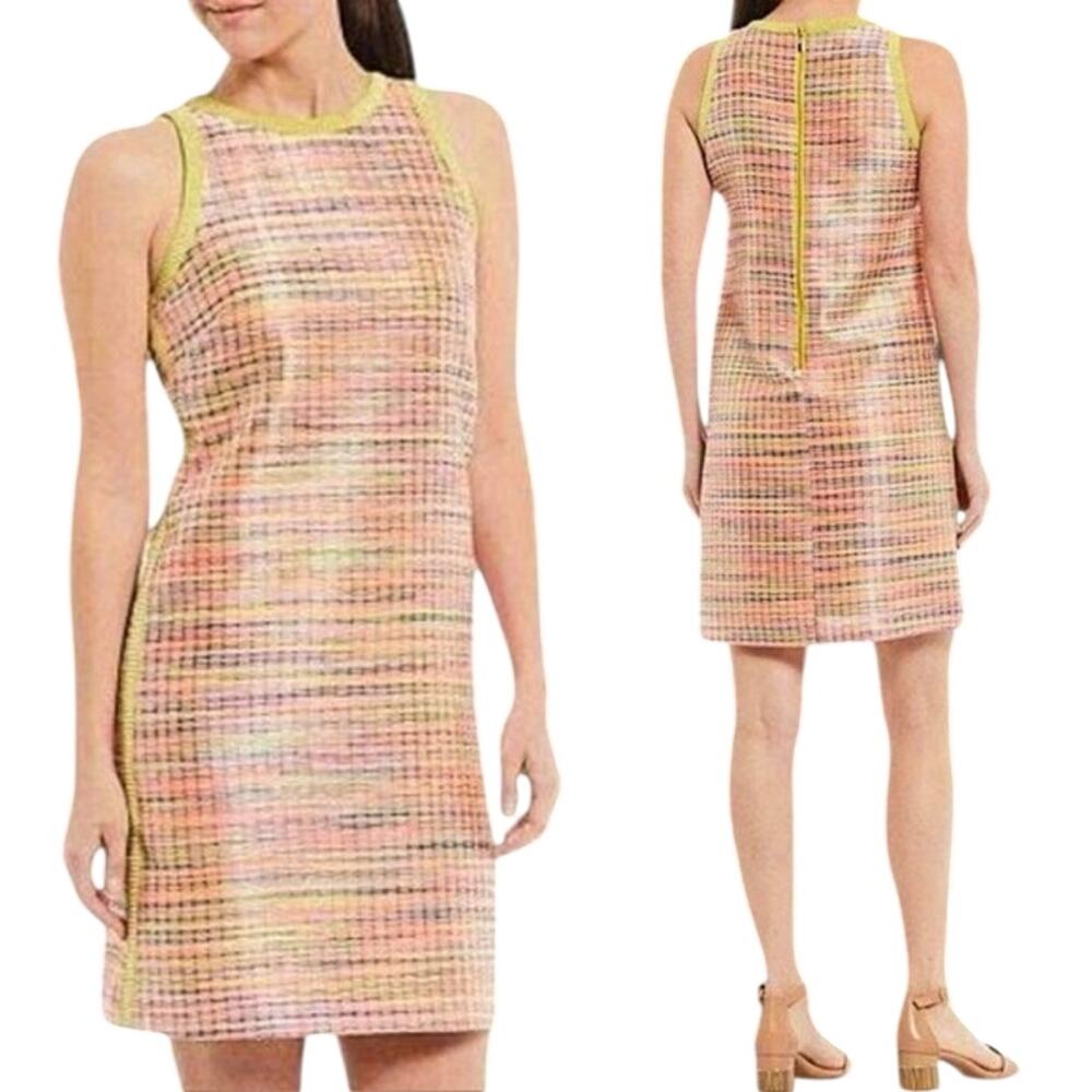 Sleeveless Pink Multicolor Shift Dress - Brand